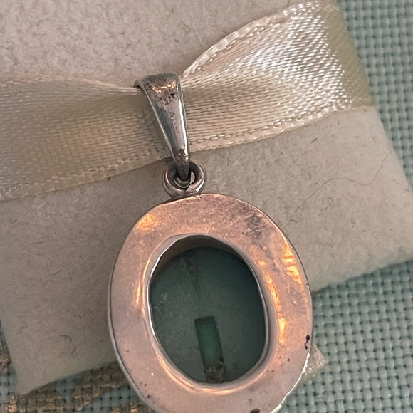 Artisan made sterling silver 925 turquoise pendant - Picture 2 of 3